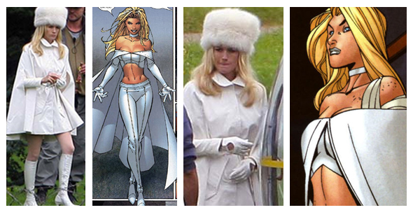  January Jones' look for Emma Frost in the upcoming XMen First Class
