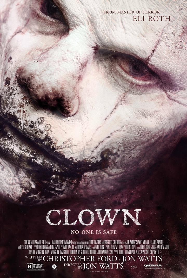 clown film dvd poster eli dead blu roth films wikipedia movies evil ray watts jon august powers andy story wiki